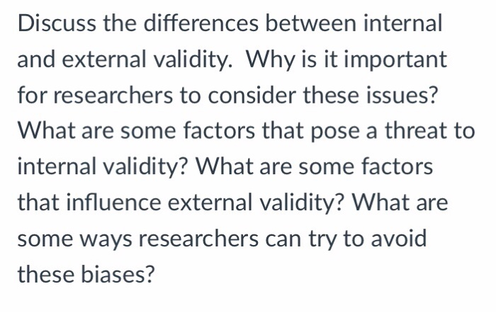 Solved Discuss the differences between internal and external | Chegg.com