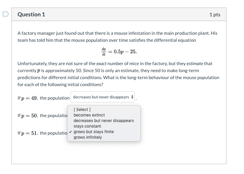 Solved Question 1 1 pts A factory manager just found out | Chegg.com