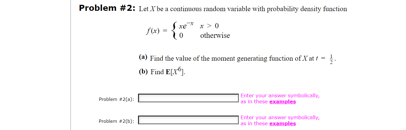 Solved Problem #2: Let X be a continuous random variable | Chegg.com