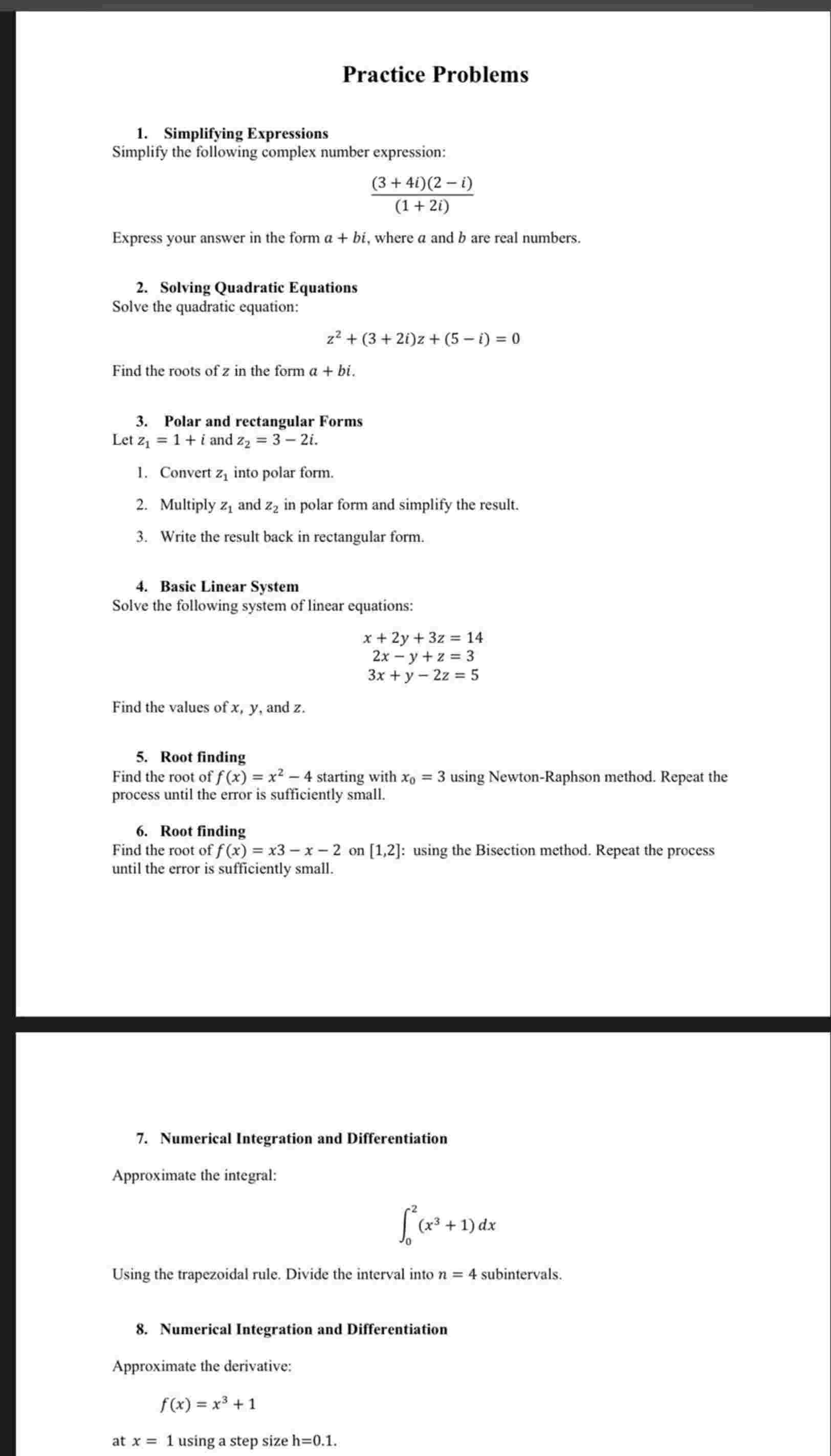 Solved Solve these Practice Problems for a study | Chegg.com