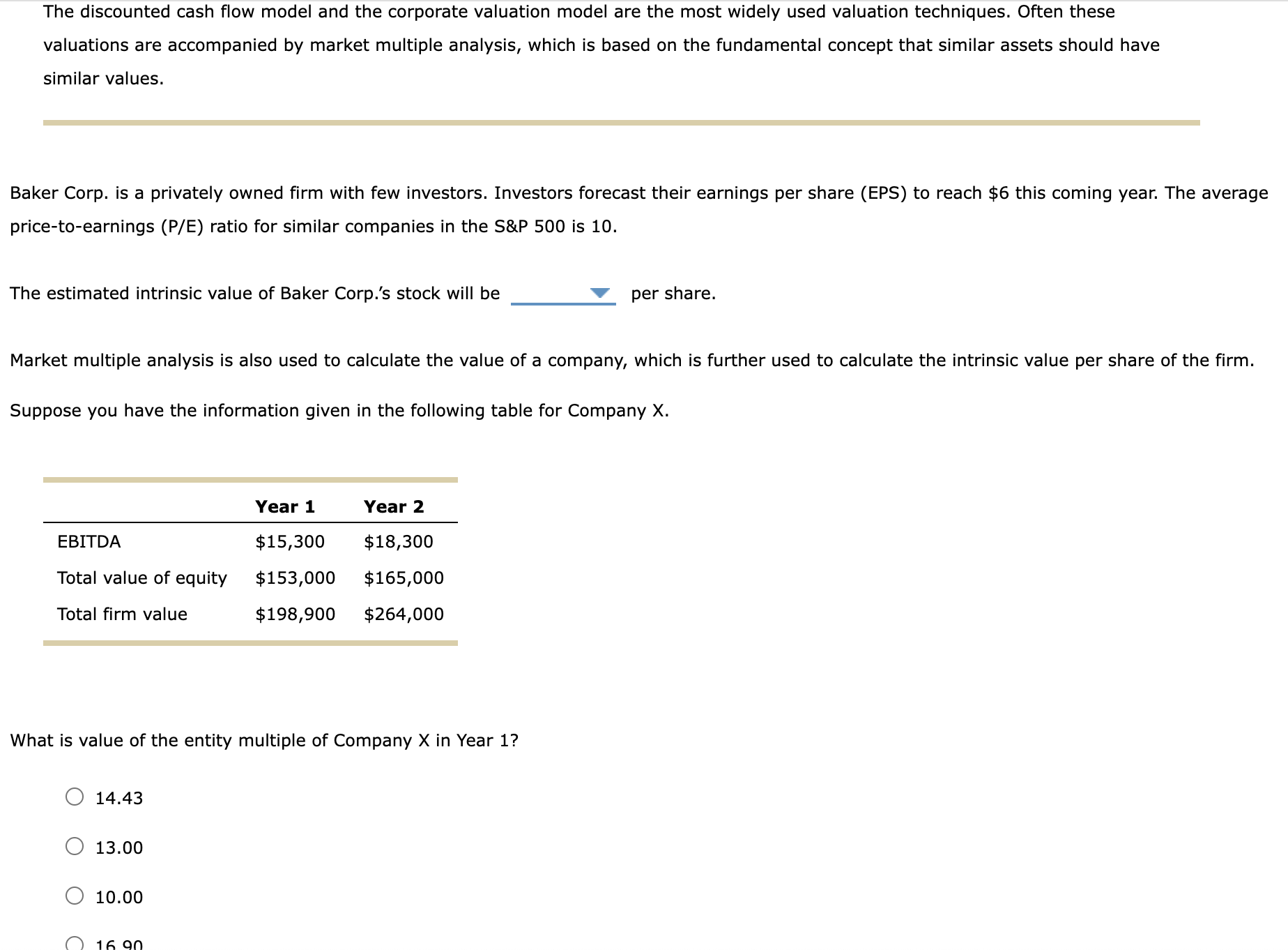 Solved The discounted cash flow model and the corporate | Chegg.com