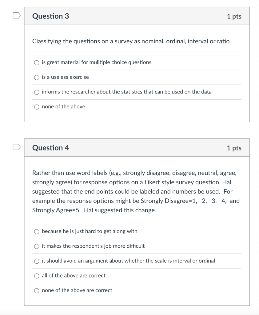 Solved U Question 1 1 pts Over the course of an experiment, | Chegg.com