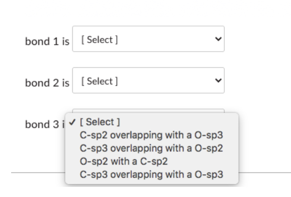 Solved Identify the orbital that overlap to form each of the | Chegg.com