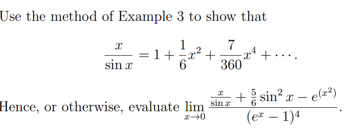 Solved Use the method of Example 3 to show that 1 7 1+ x2 + | Chegg.com