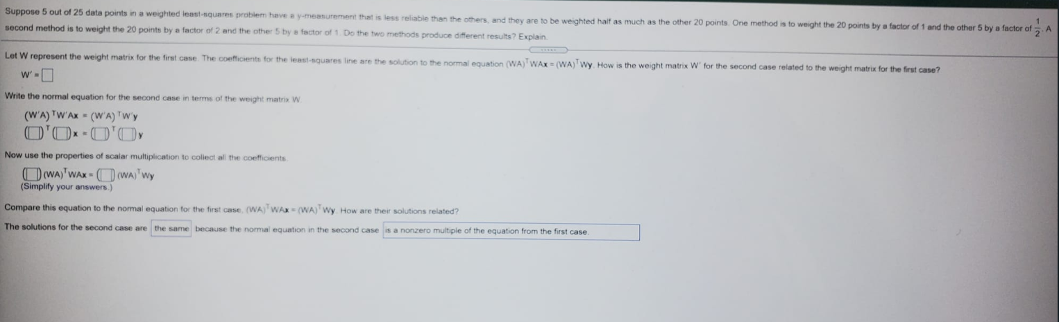 Solved Suppose 5 out of 25 data points in a weighted | Chegg.com