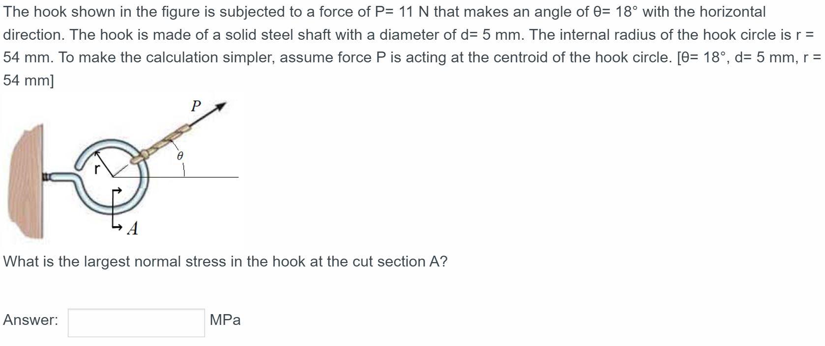 Solved A rectangular post supports a compressive load as | Chegg.com