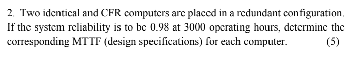 Solved 2. Two identical and CFR computers are placed in a | Chegg.com