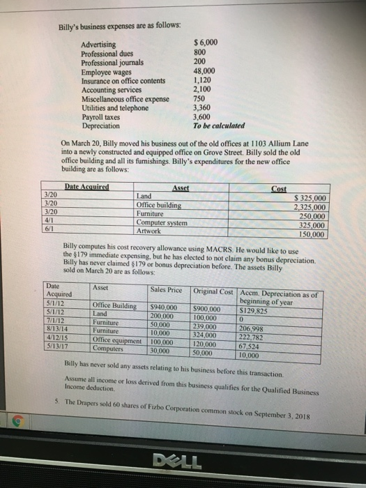 Solved Comprehensive Tax Return Project, Spring 2019 Use The | Chegg.com