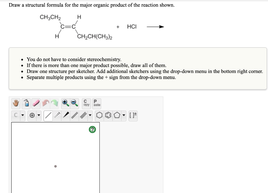 Solved Draw a structural formula for the more stable | Chegg.com
