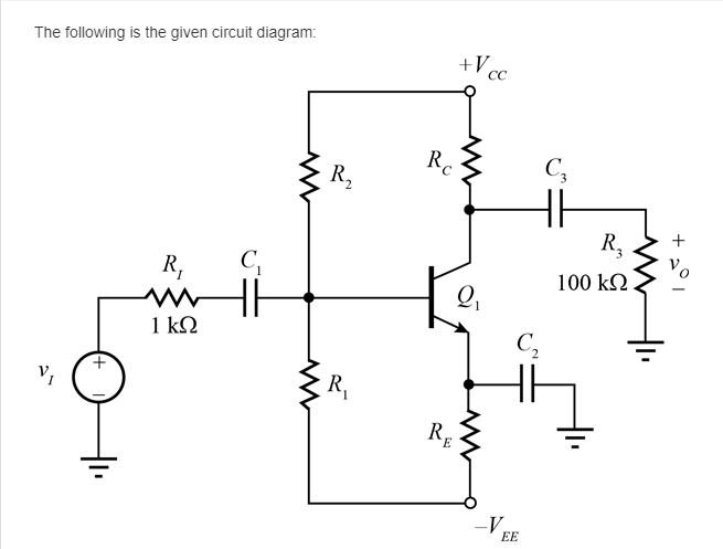 Solved Draw the dc equivalent circuit and find the Q-point | Chegg.com