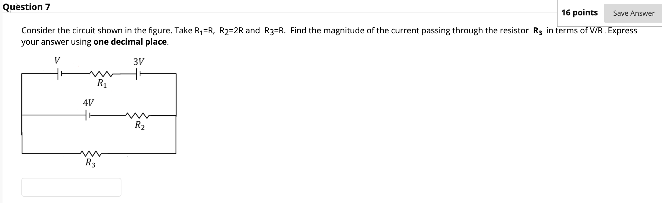 Solved Question 7 16 points Save Answer Consider the circuit | Chegg.com