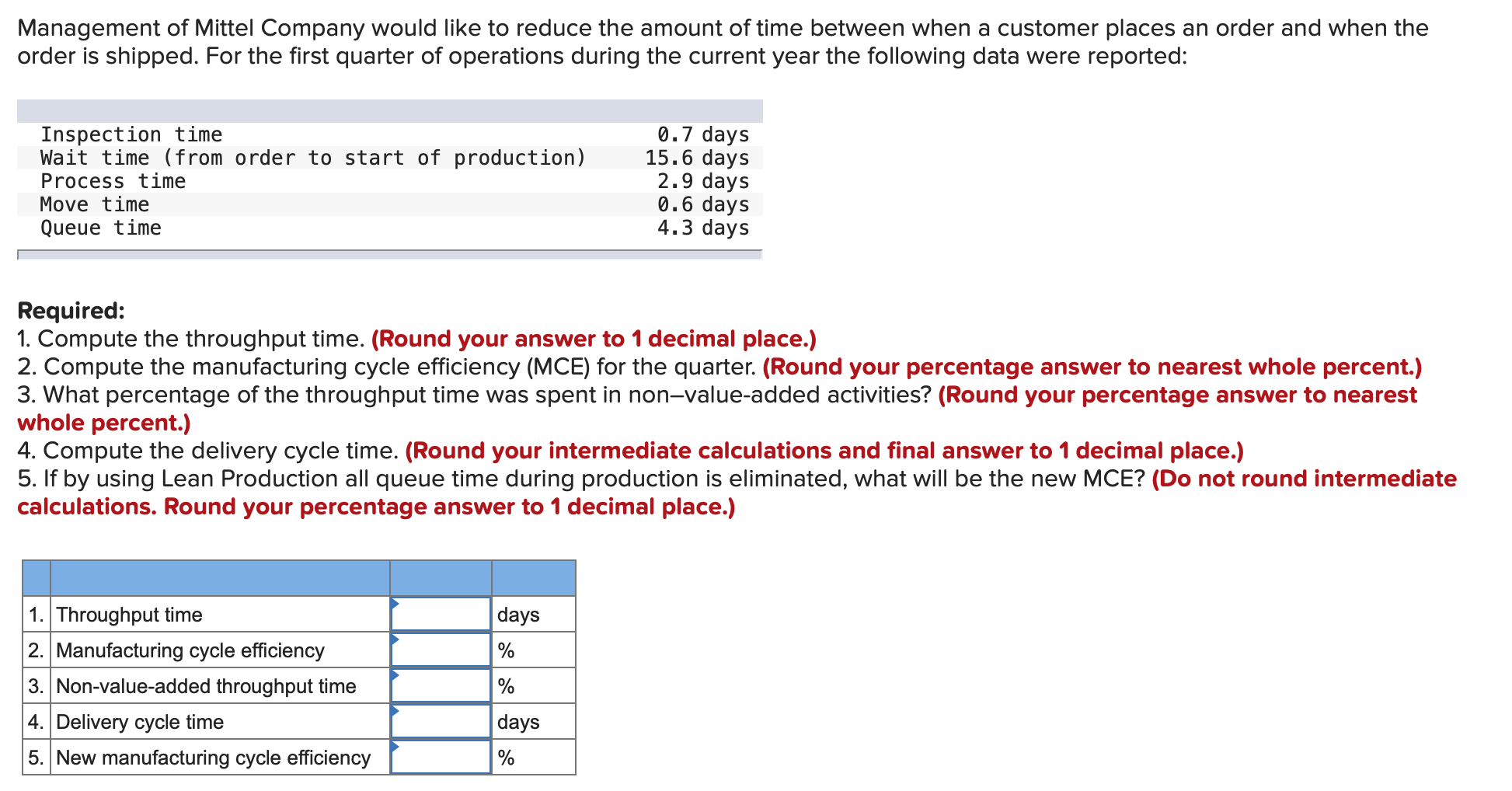 Days required. Manufacturing the time between the. Throughput Accounting. What is a percentage. Create queue timer.