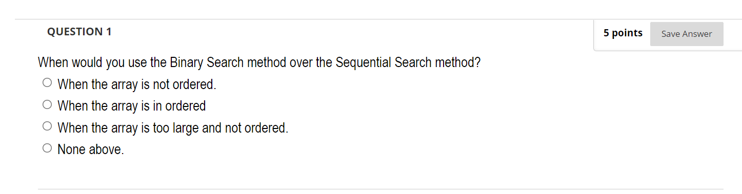 Solved QUESTION 1 5 points Save Answer When would you use | Chegg.com