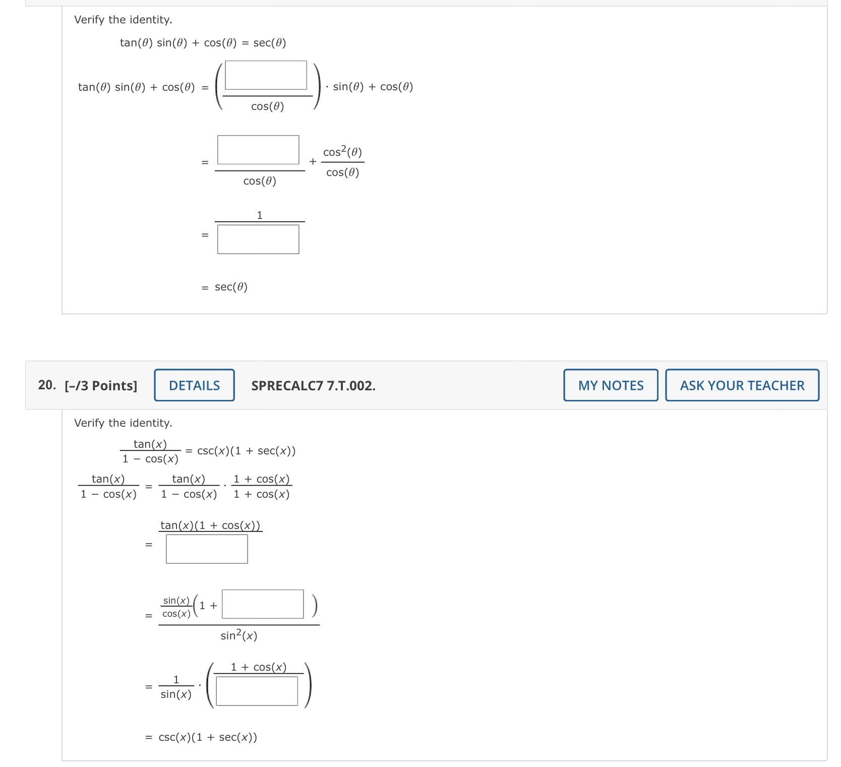 Solved Verify The Identity Chegg Com