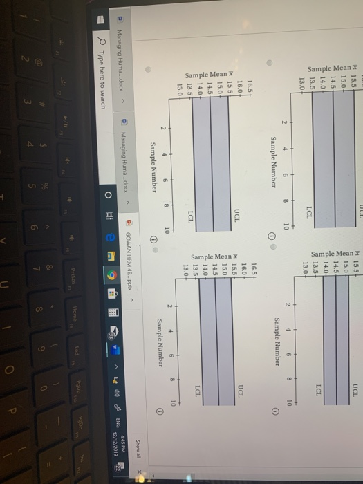 Solved Sample Mean x Sample Mean X A process that is in