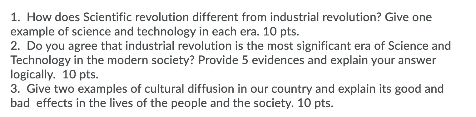 1. How Does Scientific Revolution Different From | Chegg.com