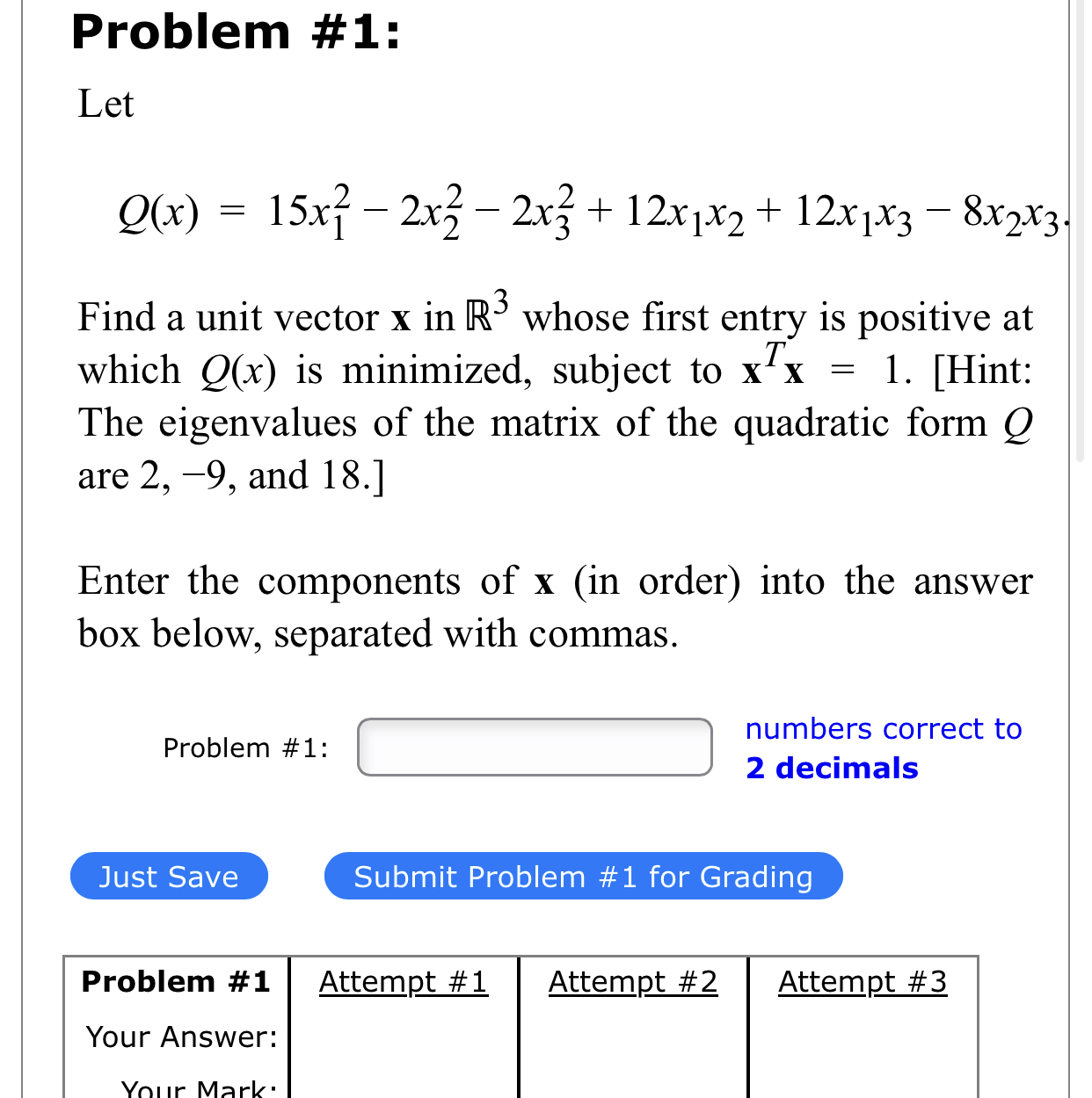 Solved Problem \#1: Let | Chegg.com