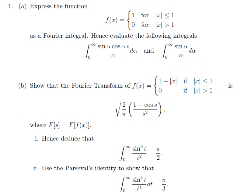 Solved 1. (a) Express the function f(x)={10 for for | Chegg.com