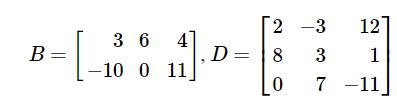 Solved Use the matrices below to perform matrix | Chegg.com