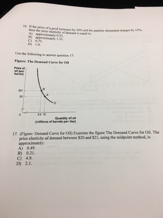 Solved 16. If the price of a good increases by 20 and the