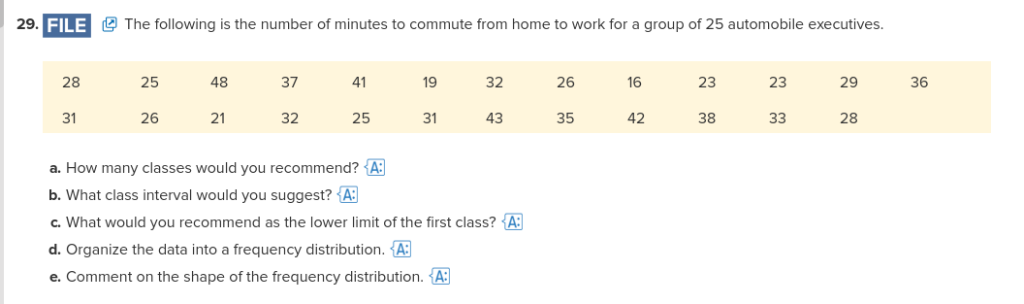 the-following-is-the-number-of-minutes-to-commute-chegg