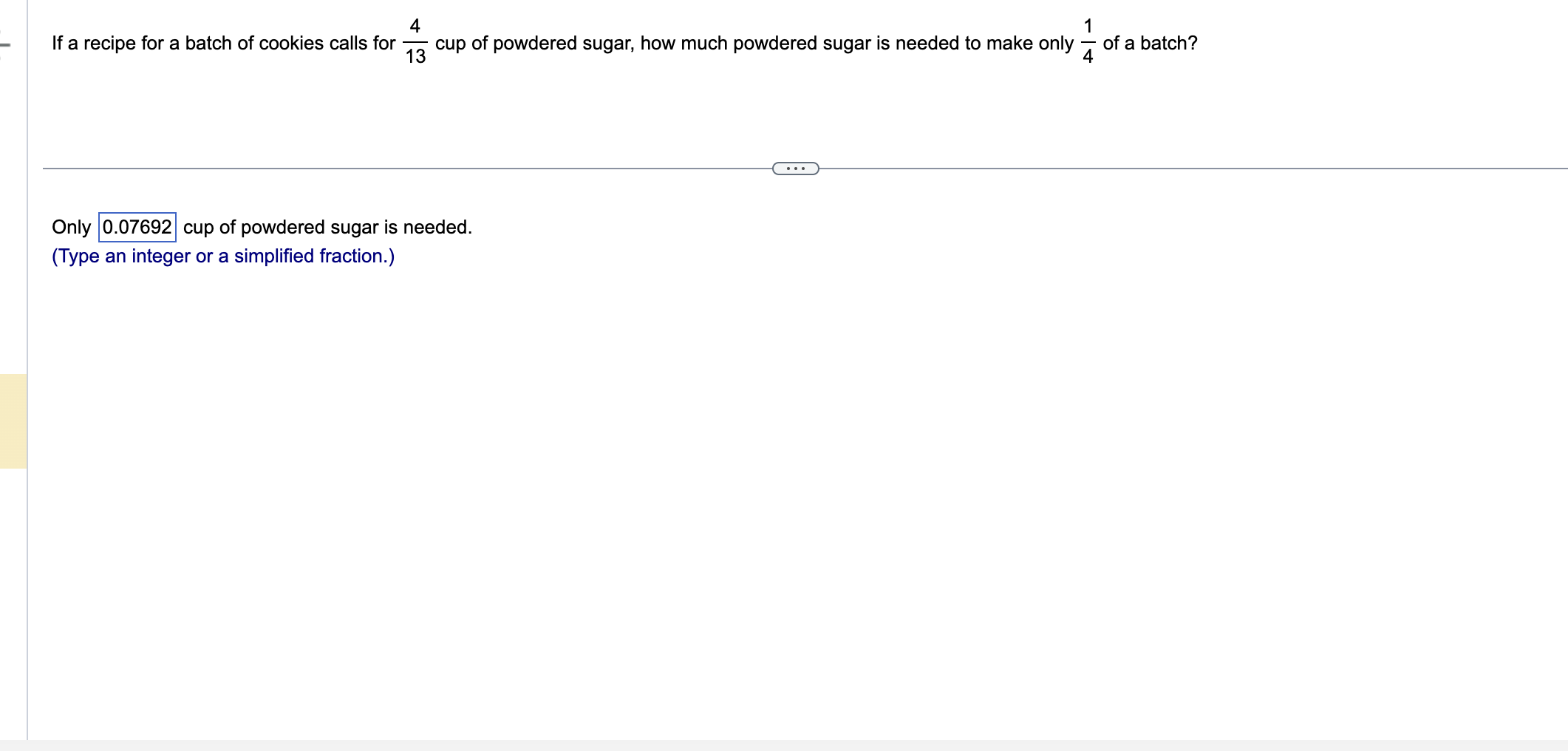 solved-if-a-recipe-for-a-batch-of-cookies-calls-for-134-cup-chegg