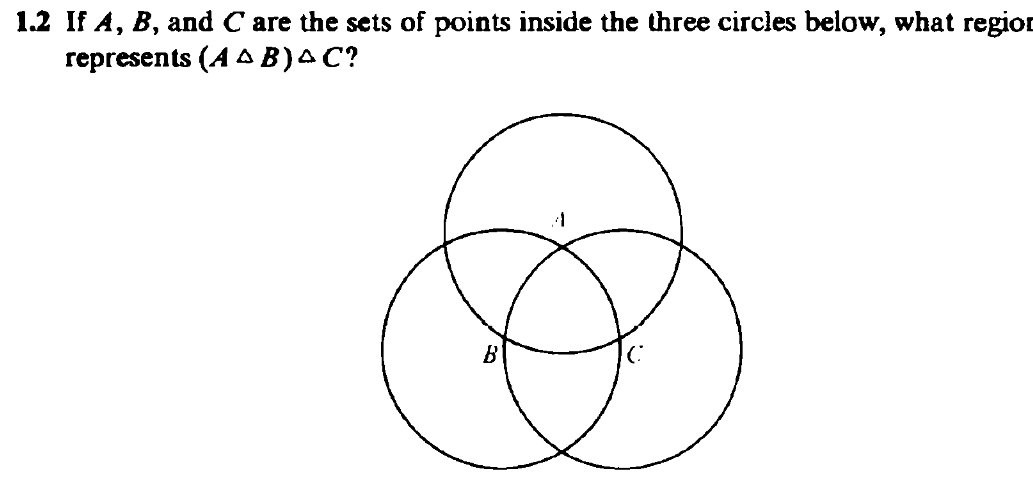 Solved 1.2 If A,B, and C are the sets of points inside the | Chegg.com