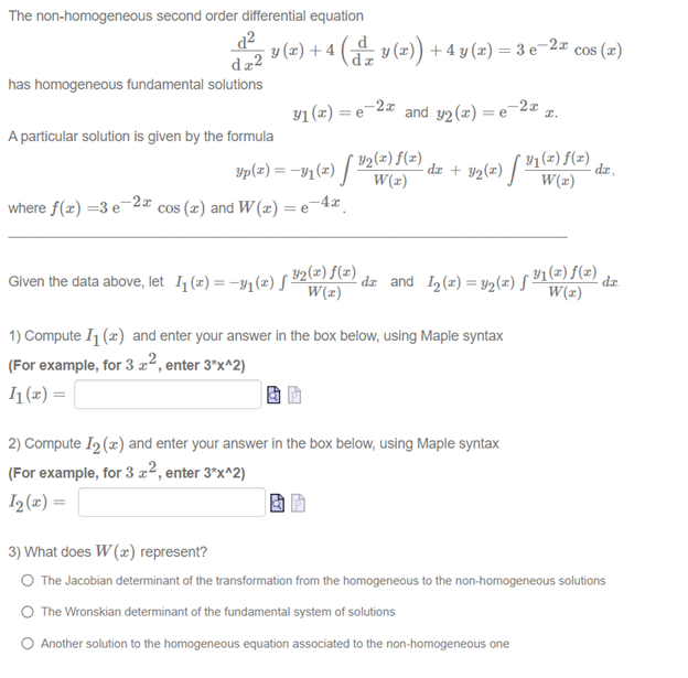 Solved the non homogeneous second order differential chegg