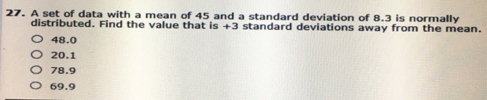 Solved 18- what is the standard deviation of the following | Chegg.com