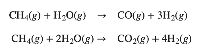 Solved Reactants are supplied in the ratio 2 mol steam to 1 | Chegg.com