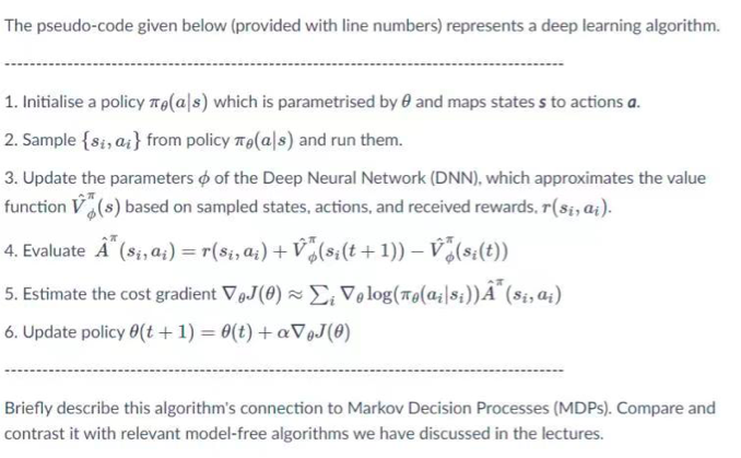 The pseudo-code given below (provided with line | Chegg.com