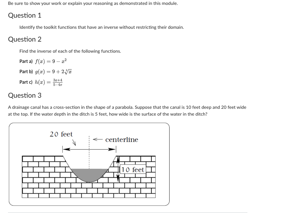 Solved Be sure to show your work or explain your reasoning | Chegg.com