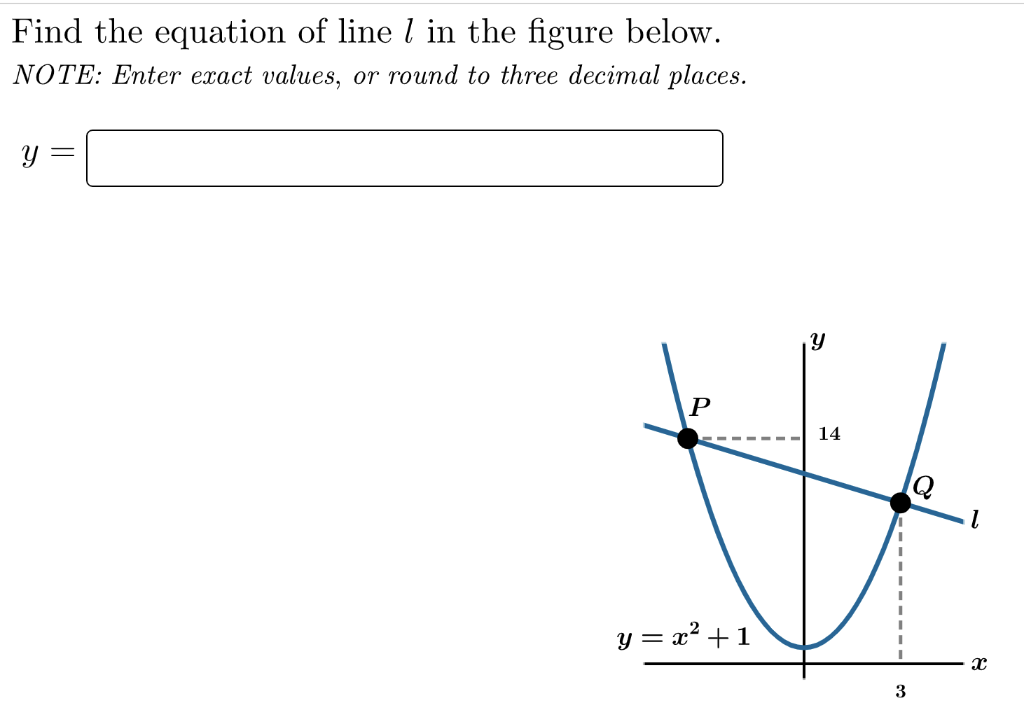 Solved Find the equation of line l in the figure below. | Chegg.com