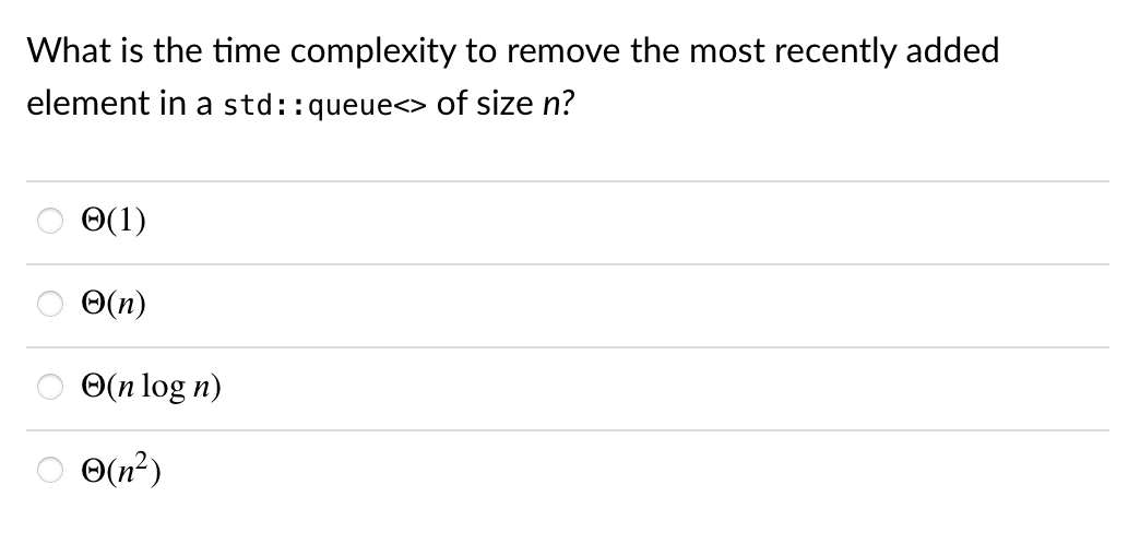 Solved What is the time complexity to remove the most | Chegg.com