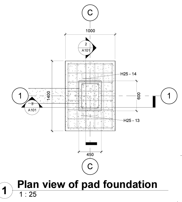 Pad Foundation Cross Section