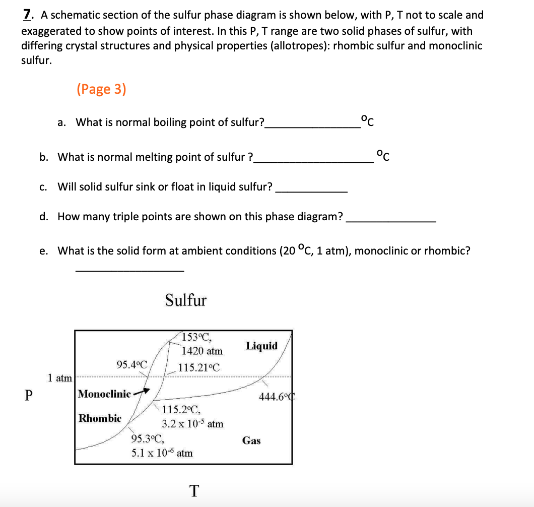 Answered: The boiling point of sulfur is 444.6°C.…