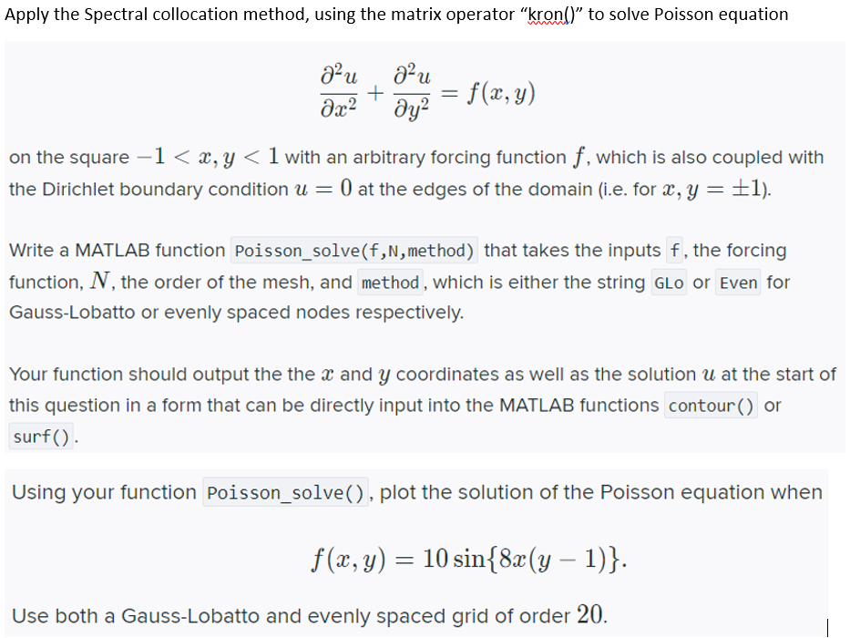 Apply the Spectral collocation method, using the | Chegg.com