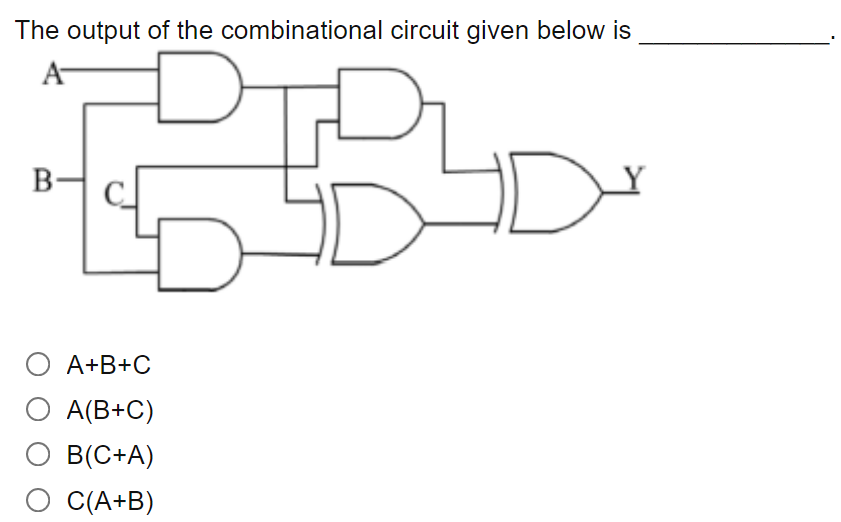 Solved The Output Of The Combinational Circuit Given Below | Chegg.com