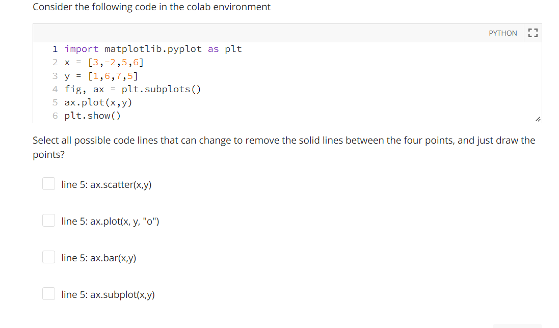 Solved Consider the following code in the colab environment | Chegg.com