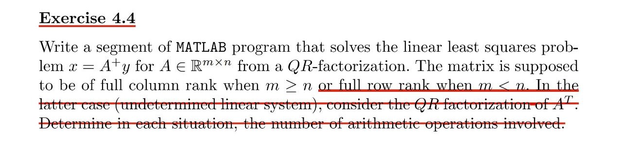 Solved Exercise 4.4 Write a segment of MATLAB program that | Chegg.com