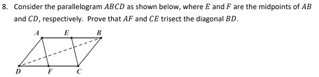 Solved Consider the parallelogram ABCD as shown below, where | Chegg.com