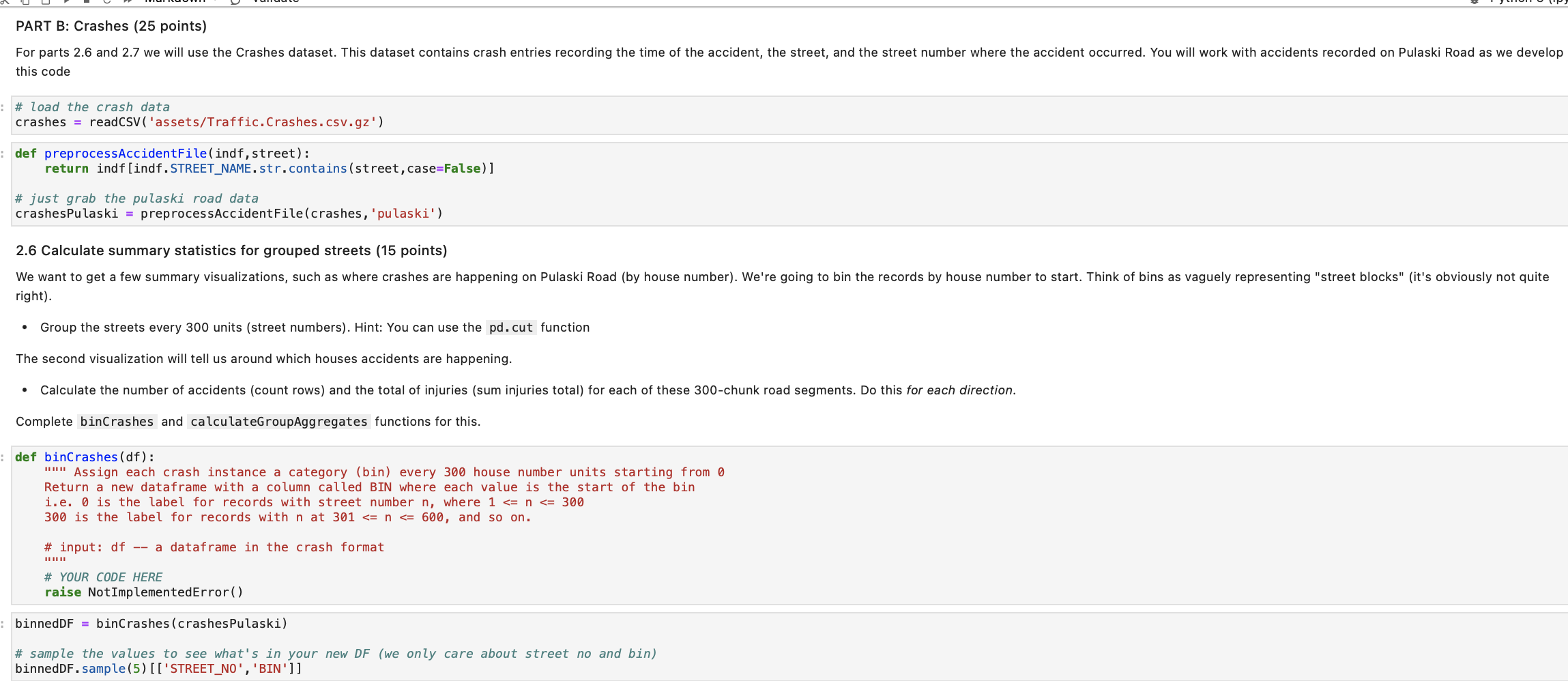 Solved Part 2. Pandas programming exercise ( 80 points) | Chegg.com