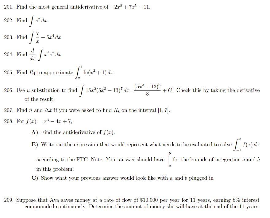 Solved 1 Find The Most General Antiderivative Of 228 Chegg Com