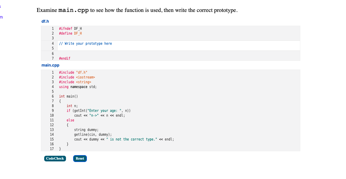 Solved Examine main.cpp to see how the function is used, | Chegg.com