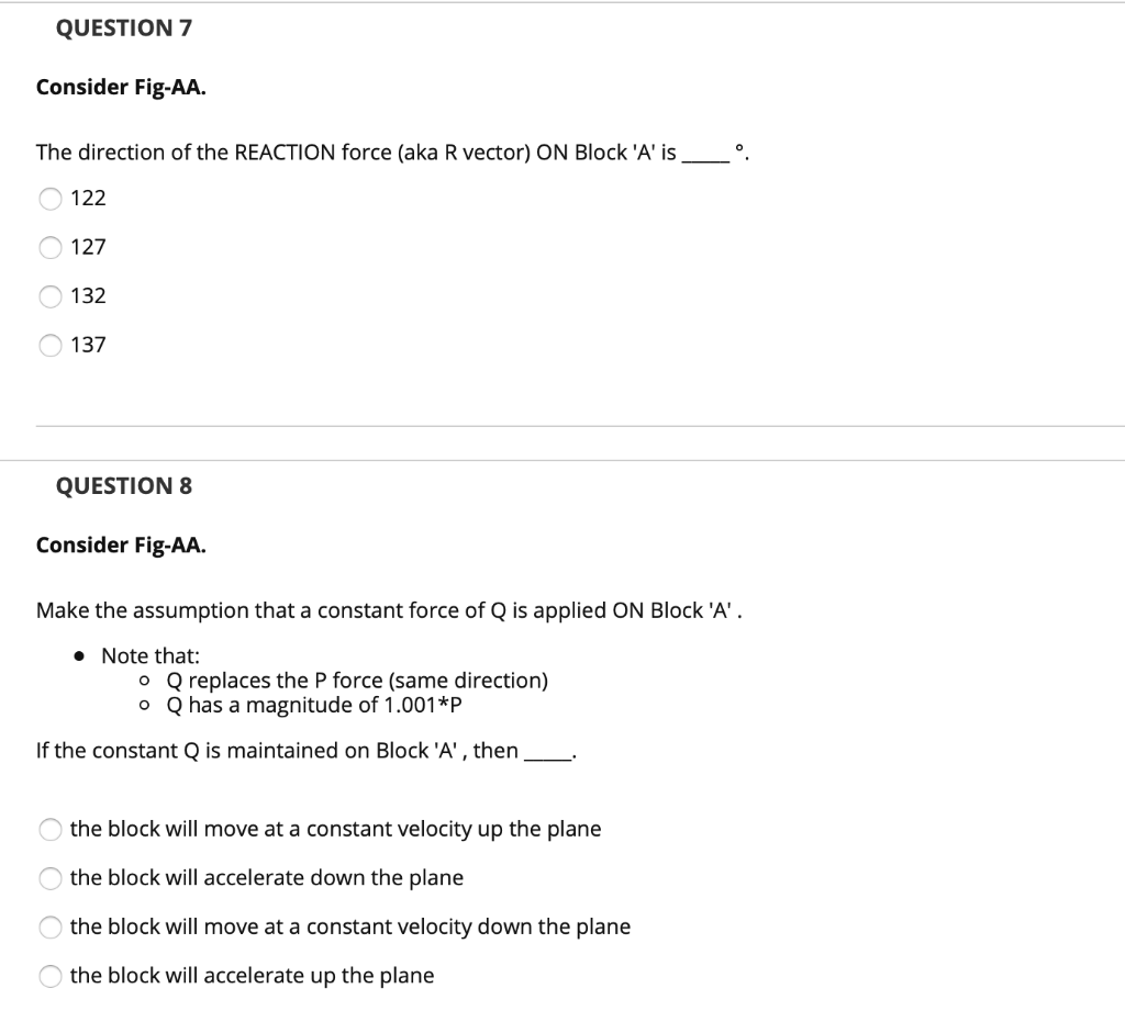 Solved FIG-AA: Note: Block 'A' is initially at rest on the | Chegg.com