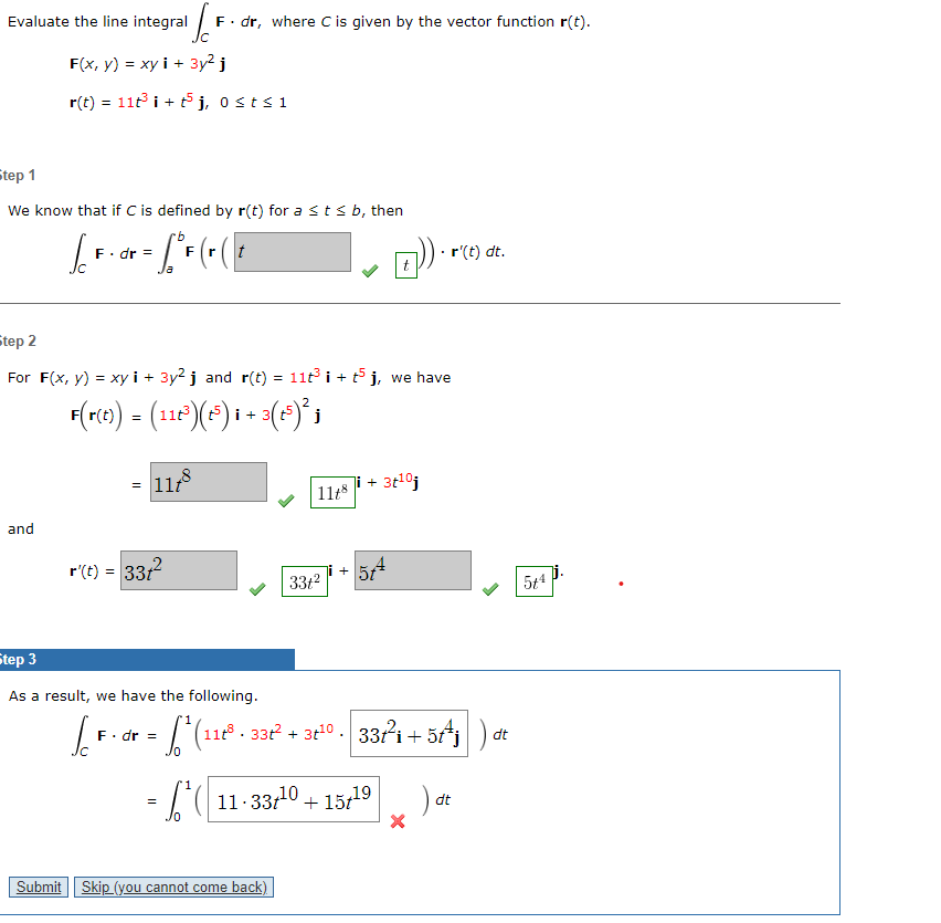 Solved Evaluate The Line Integral Le F Dr Where C Is Gi Chegg Com