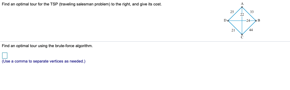 Solved Find an optimal tour for the TSP (traveling salesman | Chegg.com