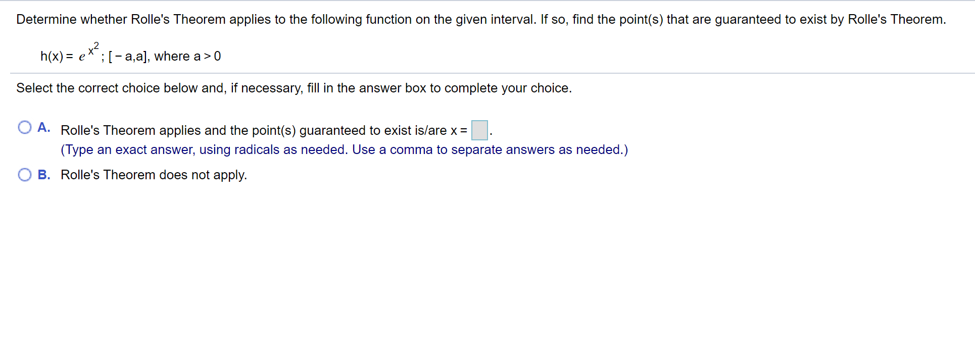 Solved Determine whether Rolle's Theorem applies to the