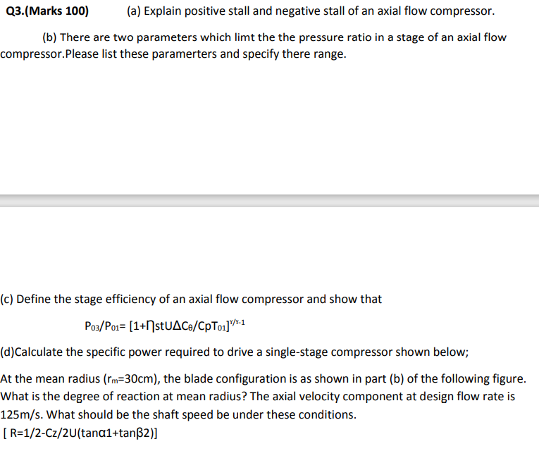 Q3.(Marks 100) (a) Explain positive stall and | Chegg.com
