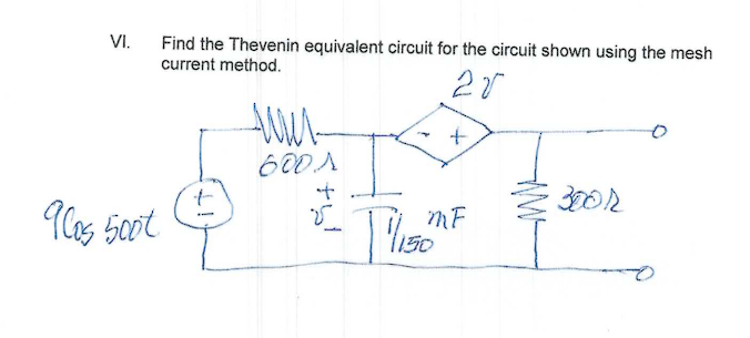 Solved Find The Thevenin Equivalent Circuit For The Circuit | Chegg.com